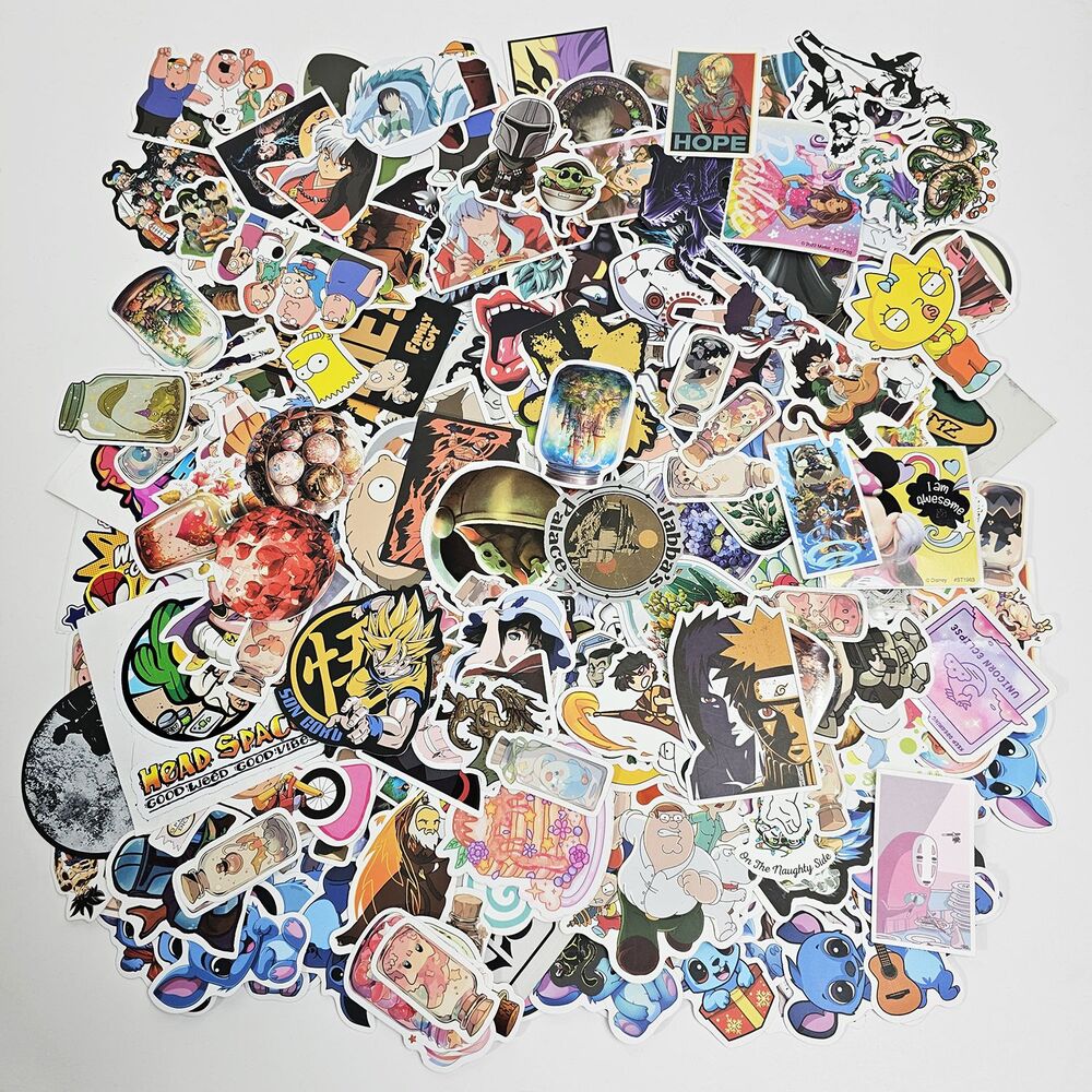 Bundle of 200+ Anime Simpsons Family Guy and Other Stickers